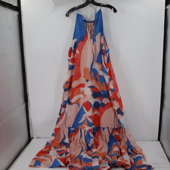 Maeve Anthropologie Halter Maxi Dress Womens 2X Summer Abstract Print Boho - Picture 8 of 12